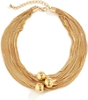 LIV OLIVER 18K GOLD MULTI LINK LAYER STATEMENT NECKLACE