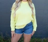 BY TOGETHER FINLEY TRANSITIONAL SUMMER SWEATER IN LEMON