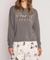 PJ SALVAGE POUR IT FORWARD LONG SLEEVE TOP IN GREY