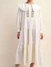 GIGIO HEIDI LINEN DRESS IN WHITE