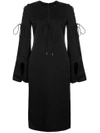 ELLERY TIE-DETAIL SHIFT DRESS,7PD070CRSBLACK12244990