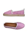 Dondup Pink/white Checked Espadrilles