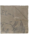DIESEL logo embroidered scarf,SWILLOTA0TACA12273539