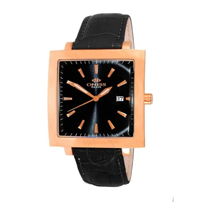 Oniss Men's Quad Black Dial Watch In Black / Gold Tone / Rose / Rose Gold Tone