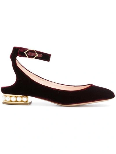 Nicholas Kirkwood Exclusive To Mytheresa.com - Lola Pearl Velvet Ballerinas In Viola