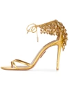 AQUAZZURA GOLD EDEN BEAD 105 SANDALS,EDEHIGS0NYCANG12258696