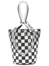 ALEXANDER WANG checkered bucket bag,2027C0053E12238495