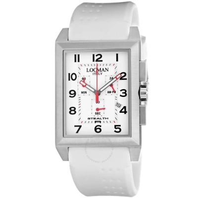 Locman Men's White Dial Watch In Black / White