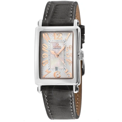 Gevril Avenue Of Americas Mini Quartz Ladies Watch 7245r-5 In Gold Tone / Grey / Mop / Mother Of Pearl / Rose / Rose Gold Tone