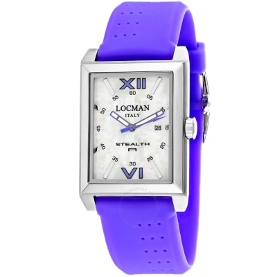 Locman Men's Mop Dial Watch In Black / Mop / Mother Of Pearl / Purple / Teal