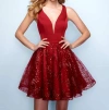 Landa Designs Cocktail Plunge Dress In Marsala In Pink