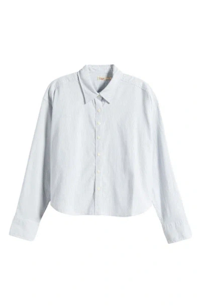 Faherty Cropped Shirt In Classic Stripe