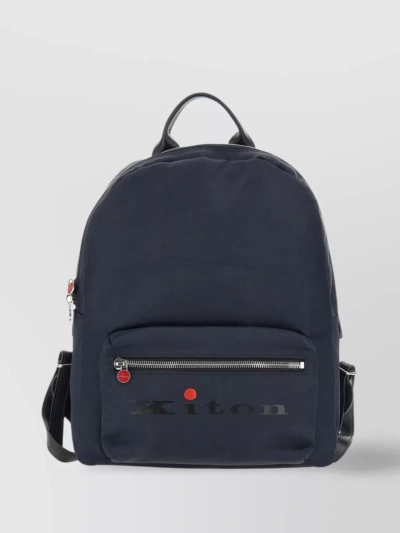 Kiton Nylon Backpack With Adjustable Shoulder Straps