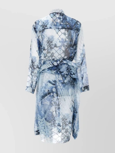 Diesel D-jeaniel Snakeskin-print Midi Dress In Blue