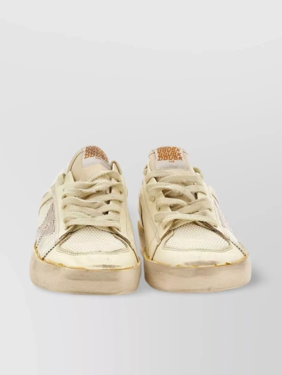 Golden Goose Stardan Distressed-effect Sneakers In Neutrals