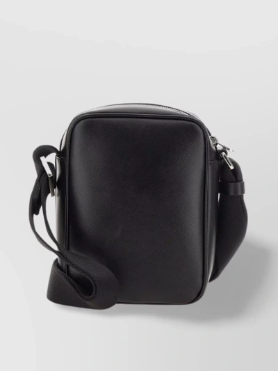 Kiton Smooth Leather Shoulder Bag With External Pocket