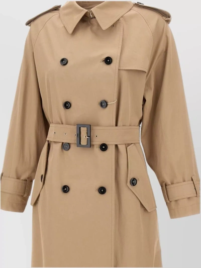 Herno Cotton Trench Coat In Beige