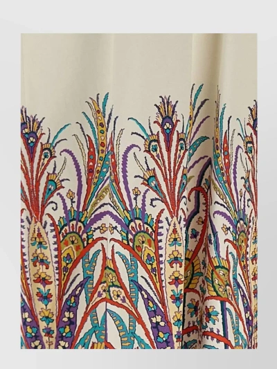 Etro 图案印花中长棉混纺半身裙 In White