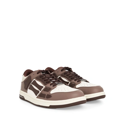 Amiri Skeleton Low Top Sneaker In Brown