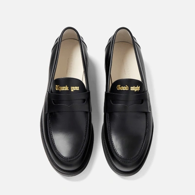 Duke & Dexter Mocassin Penny Loafers Wilde Thank You Good Night Noir & Or In Black
