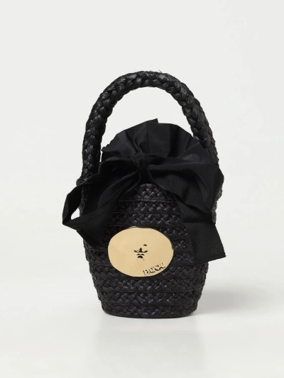 Patou Bucket Bag -  - Raffia - Black