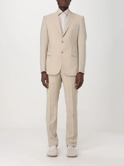 Emporio Armani Single-breasted Suit In Beige