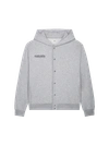 Pangaia 365 Midweight Snap Button Hoodie In Grey Marl