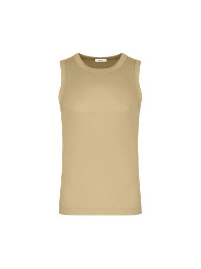 Pangaia Men's 365 Lightweight Rib Tank Top — Maitake Beige