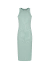 Pangaia Women's 365 Lightweight Rib Tank Dress — Eucalyptus Blue In Eucalyptus Blue