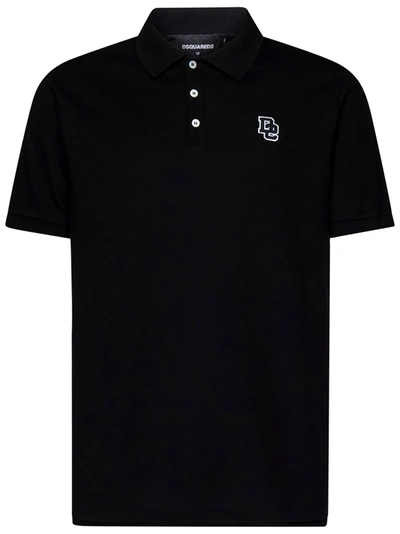 Dsquared2 Polo Shirts In Black