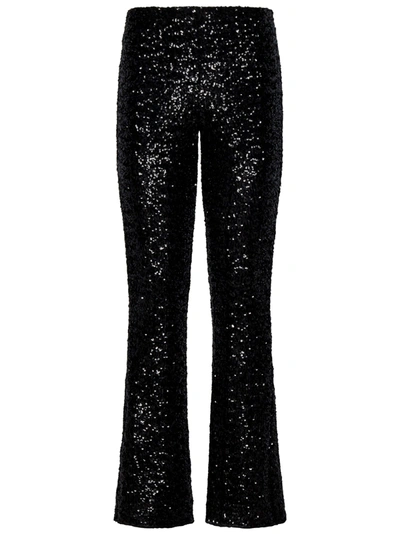 Oseree Sequin-embellished Wide-leg Trousers In Nero