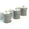 SIMPLIE FUN EXQUISITE THREE GLASS CANISTER SET IN GIFT BOX