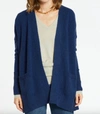 MAISON MONTAGUT LONG WOOL AND CASHMERE CARDIGAN - CABERY IN DARK BLUE