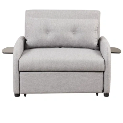 Simplie Fun Pull Out Sofa Sleeper 3 In 1 In Gray