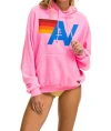 AVIATOR NATION RELAXED FIT LOGO PULLOVER HOODIE IN NEON PINK