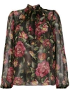 DOLCE & GABBANA Chiffon floral print blouse,F7ZZJTHS1NK12262713