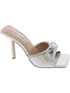 Steve Madden Embellish Womens Faux Leather Slip-on Heels In Green