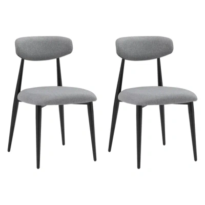 Simplie Fun Modern Dining Chairs Set Of 2 In Gray