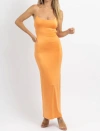 Fore Solange Open Back Dress In Orange In Orange