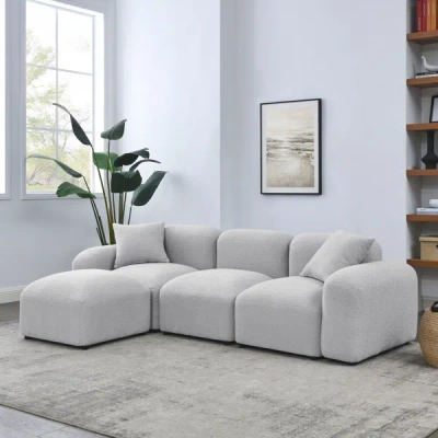 Simplie Fun L-shape Modular Sectional Sofa In Multi