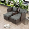 SIMPLIE FUN 2SEATER OUTDOOR PATIO DAYBED OUTDOOR DOUBLE DAYBED OUTDOOR LOVESEAT SOFA SET