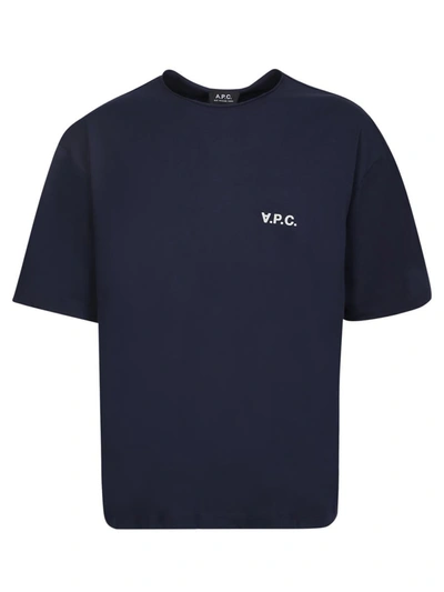 Apc Navy Jeremy T-shirt In Blue