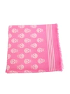 Alexander Mcqueen Silk Skull Print Scarf In Pink