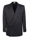 Alexander Mcqueen Wrapped Design Black Jacket In Black