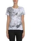 Alexander Mcqueen Woodland Print T-shirt In Bianco