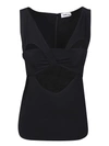 Ambush Black Stretch Viscose Jersey Sleeveless Top In Black