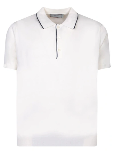 Canali Edges Blue/white Polo Shirt