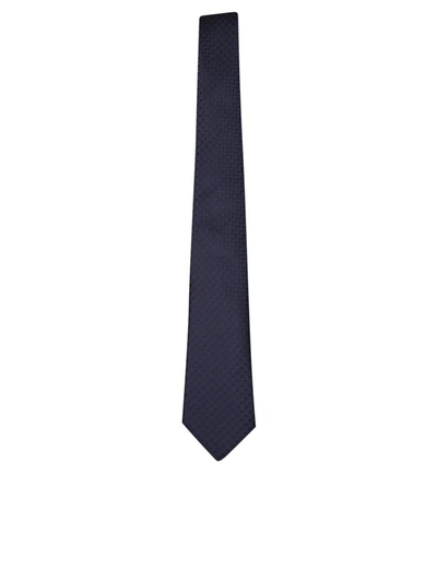 Canali Patterned Dark Blue Tie