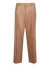 Costumein Vincent 1-pleat Beige Trousers In Beige