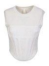 Dion Lee Off-white Cotton Tank Top In White